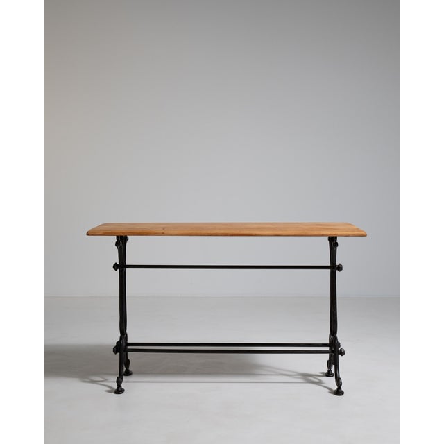 French Cast Iron Bistro Table, Antique, France, Early 20th Century For Sale - Image 3 of 12