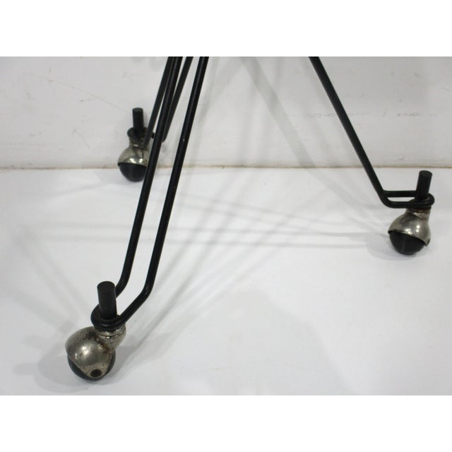 Black Eliot Noyes Small Rolling Work - Telephone Table for Ibm For Sale - Image 8 of 11