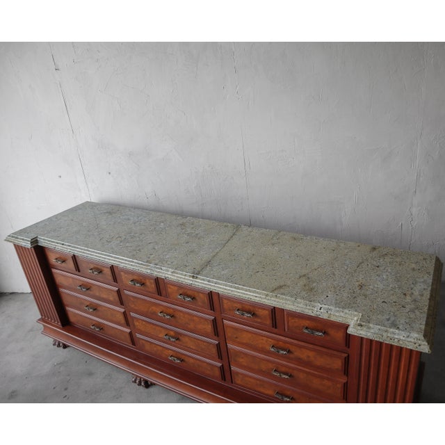 Massive Traditional High End Granite Top Buffet Chairish