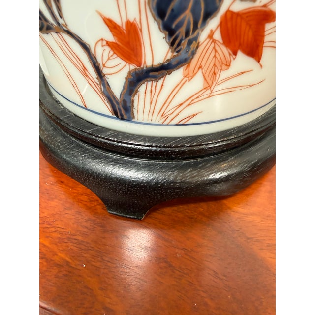 Vintage Japanese Imari Porcelain Table Lamp For Sale - Image 11 of 12