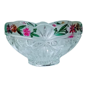 Vintage Oneida Heavy Crystal Serving Bowl