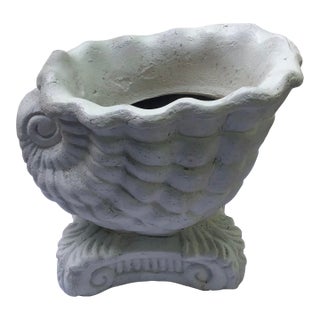 Triton Sea Shell Planter in Fiberglass Resin for Garden or Patio. For Sale