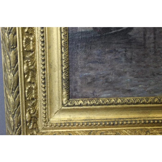 Johannès Son, Gondoliers in Venice, 1890s-1910s, Oil on Canvas, Framed For Sale - Image 13 of 13