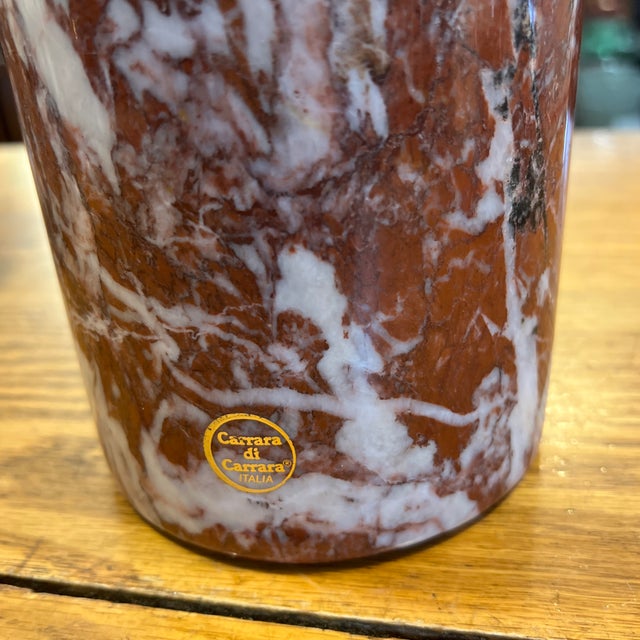 1950s 1950s Carrara Di Carrara Large Marble Vase For Sale - Image 5 of 7
