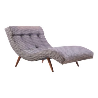 Adrian Pearsall for Craft Associates Mid Century Walnut Wave Chaise For Sale
