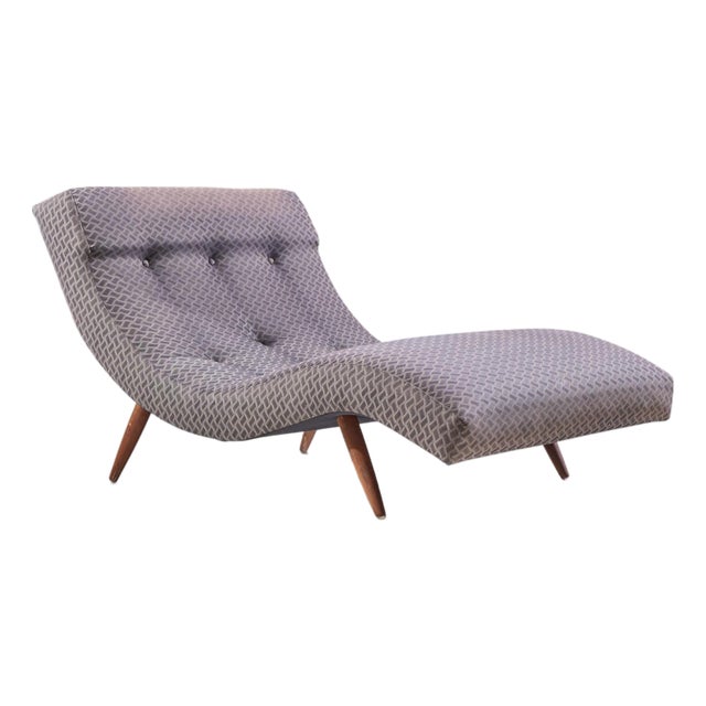 Adrian Pearsall for Craft Associates Mid Century Walnut Wave Chaise For Sale