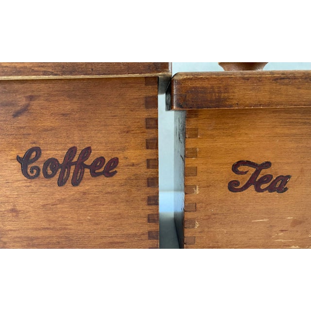 Vintage Woodcroftery Coffee and Tea Canister Set For Sale In Austin - Image 6 of 12