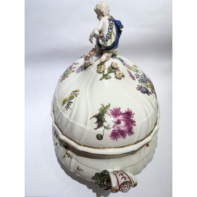 Meissen Porcelain Soup Bowl with Flower Decor, 1755 For Sale - Image 12 of 18