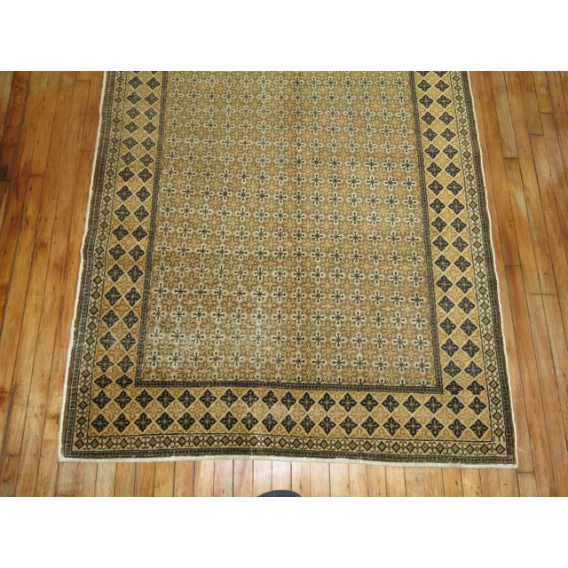 A Mid-Century Turkish Sivas with multiple shades of brown. 4'9'' x 7'3''