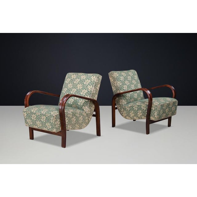 Art Deco Bentwood Lounge Chairs by Koželka & Kropáček, Czech, 1930, Set of 2 For Sale - Image 16 of 17