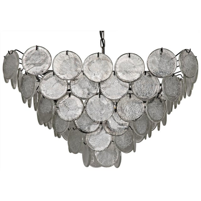 Noir NOIR Scala Glass Disc Chandelier For Sale - Image 4 of 4