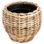 Artifacts Rattan Round Belly Planter with Black Plastic Insert, Natural, 13" For Sale - Image 9 of 9