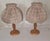 Vintage Pine Bedside Lamps with Patterned Fabric Shade by Zicoli Limbach, 1970s, Set of 2 For Sale - Image 4 of 8