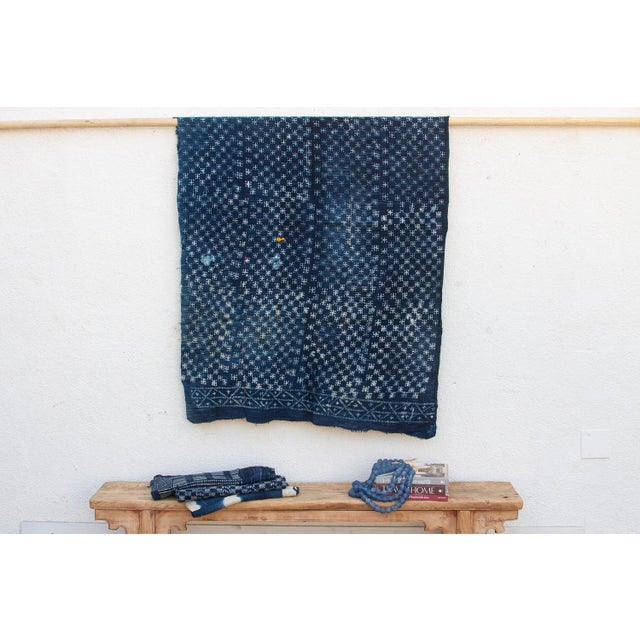 Constellations Indigo Mud Cloth Throw For Sale In Los Angeles - Image 6 of 6