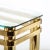 Metal Mid-Century Modernist Banded Brass Console Table With Column Supports For Sale - Image 7 of 12