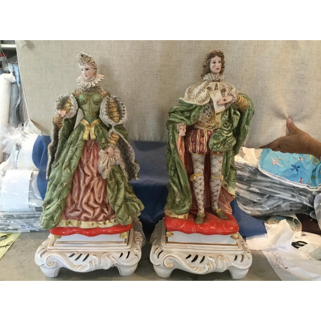 Italian HandPainted Bisque Figures A Pair Chairish