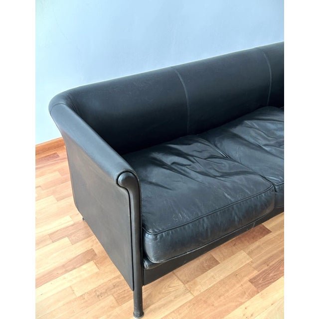 Mid-Century Modern Vintage Italian Leather Sofa by Antonio Citterio for Moroso, 1980s For Sale - Image 3 of 6