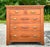 Chocolate Vintage Primitive Scalloped Chest of Drawers For Sale - Image 8 of 12