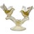 Gold Vintage Barbini Murano White Olive Green Gold Flecks Italian Art Glass Birds Centerpiece Sculpture For Sale - Image 8 of 8