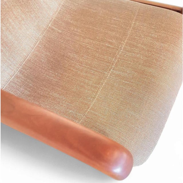 Teak & Fabric Dining Chairs from Dyrlund, 1960s, Set of 4 For Sale - Image 4 of 6