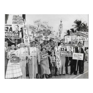 1956 Miami Florida Election Parade Photograph For Sale