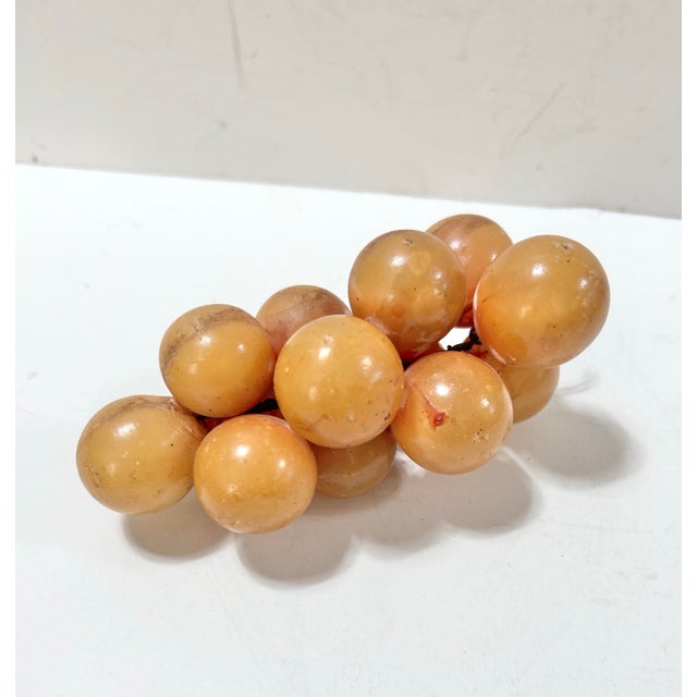 Vintage Blush Pink and Golden Alabaster Grape Clusters – A Pair For Sale - Image 9 of 10