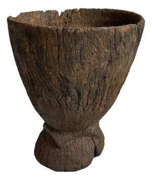 Vintage Large Guinea Wood Pestle Bowl