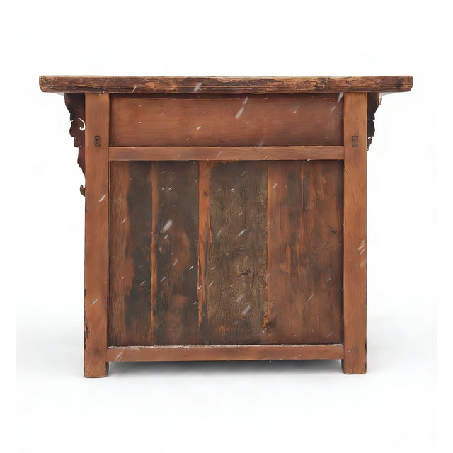 Mid 18th Century Antique Carved Elm Cabinet For Sale - Image 5 of 5