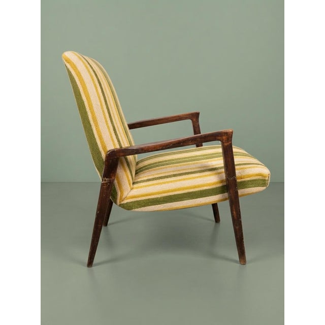 Mid-Century Modern Vintage Armchairs with Armrests, Italy, 1950s, Set of 2 For Sale - Image 3 of 11