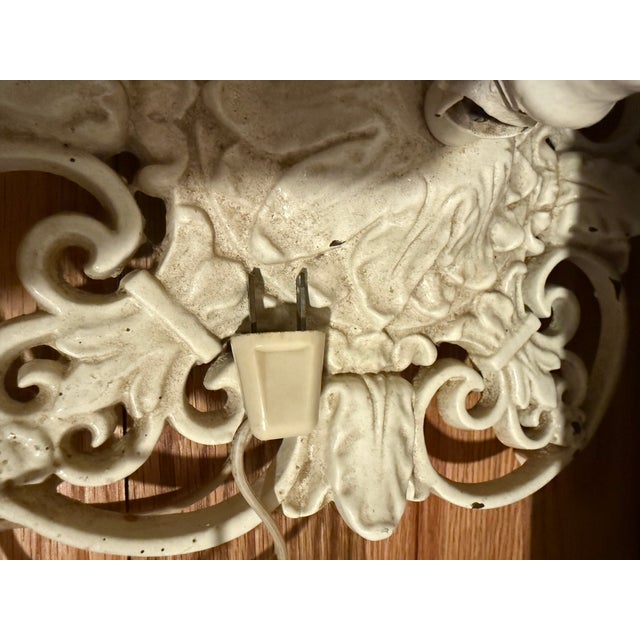 Metal Vintage Cast-Iron Floor Lamp For Sale - Image 7 of 8