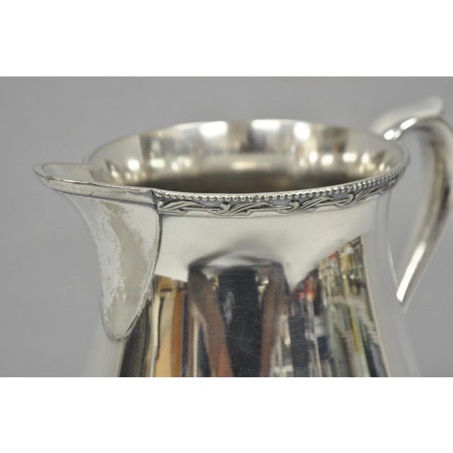 Vintage n.s. Co Victorian Bulbous Silver Plated Lemonade Beverage Water Pitcher For Sale - Image 9 of 13