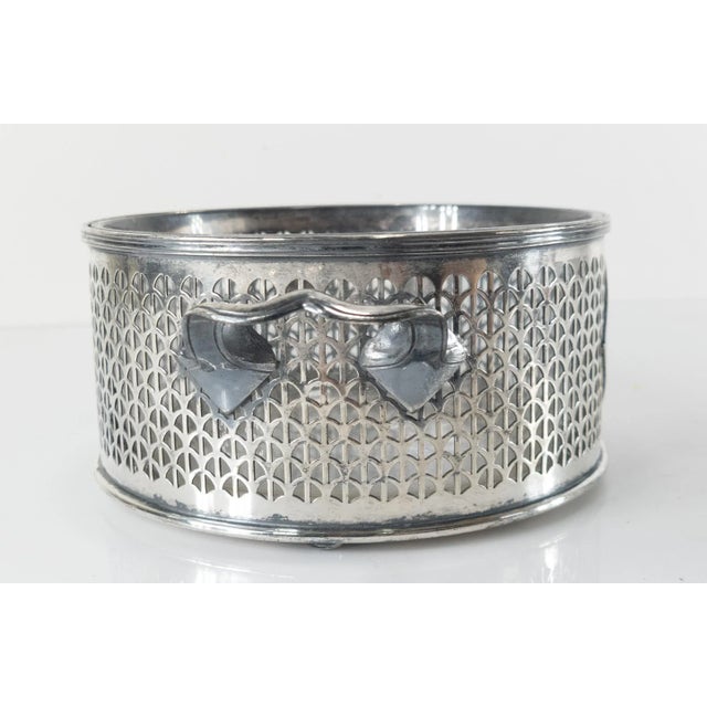 Shabby Chic American Meriden Britannia Co. Silverplate Wine Coaster For Sale - Image 3 of 11