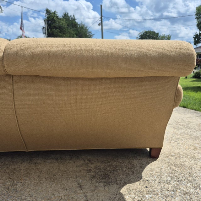 Baker Milling Road English Style Rolled Arm Sofa Couch 84” For Sale - Image 11 of 17