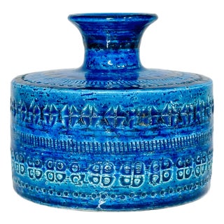 Rimini Blu Ceramic Vase from Bitossi, Italy, 1960s For Sale
