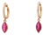 1.02 Cts Natural ruby earring in 18k gold For Sale