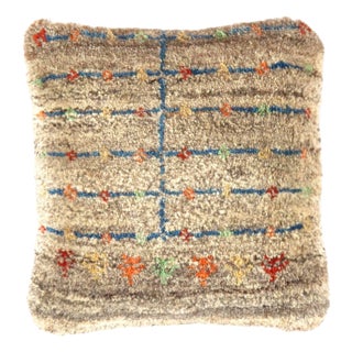 Pasargad DC Fine Hand Knotted Persian Gabbeh Pillow For Sale