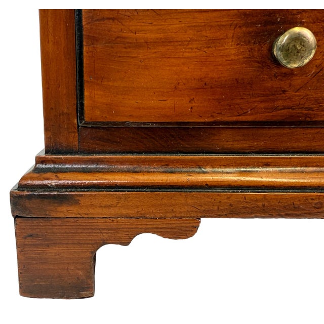Wood Georgian Yew Wood Miniature Chest of Drawers, 1760s For Sale - Image 7 of 11