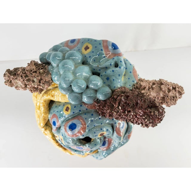 Early 20th Century Art Pottery Faience Majolica African American Figure For Sale - Image 9 of 13