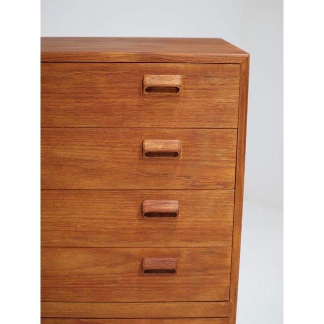 Tall Chest of Drawers in Teak by Børge Mogensen for Søborg, 1960s For Sale - Image 6 of 14