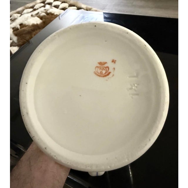 Vintage RKG Czechoslovakia Porcelain Serve Tea Pot Hand Painted 7in For Sale - Image 4 of 6