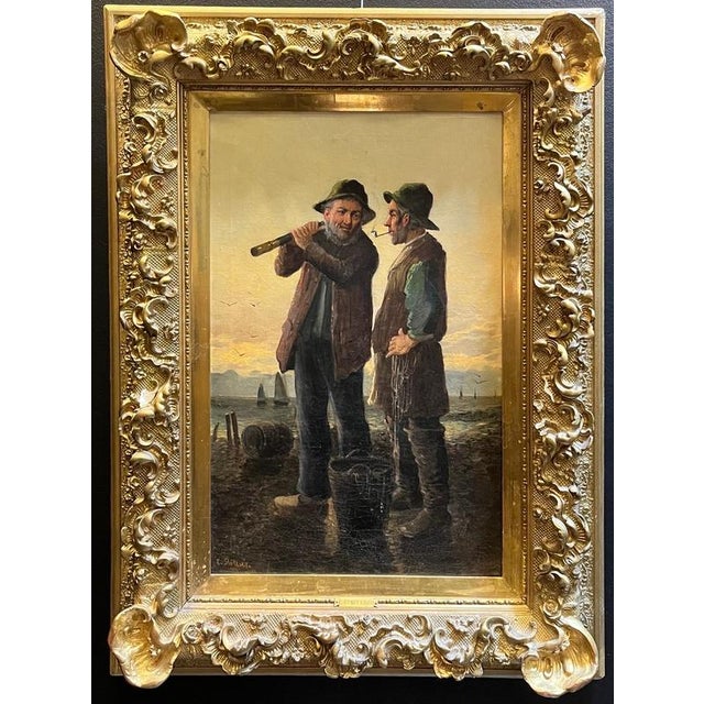 Artwork sold with frame (81.5 x 60.5 x 7.5 cm) Konstantin Stoitzner (1863–1933) was an Austrian painter renowned for his...