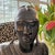 Pair of Vintage African Hand-Carved Wood Bust Sculptures, Tribal Modern Style, 16 Inches For Sale In Providence - Image 6 of 12