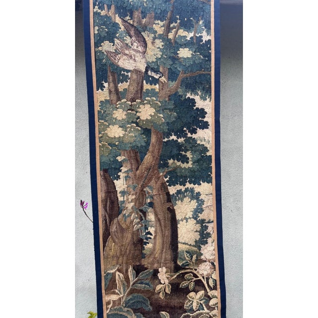 18th Century Verdure Tapestry With Duck Flying For Sale - Image 4 of 14
