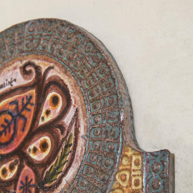 French Ceramic Clock No. 01 by Jacques Poussine, 1970s For Sale - Image 9 of 11
