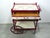 Red and Cream 3-Tier Serving Cart with Drawer, 1950s For Sale - Image 3 of 9