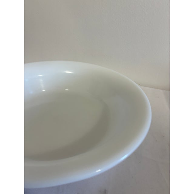 Glass Vintage 1951 Corning White Milk Glass Serving Bowl, Dated Usa Mark For Sale - Image 7 of 8