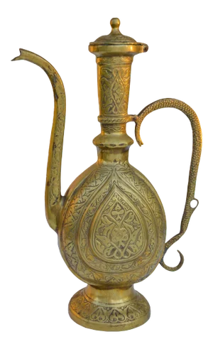 Engraved Brass Teapot