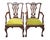 Pair Fine Vintage 1940s Chippendale Arm Chairs in Velvet For Sale - Image 9 of 9