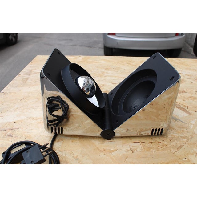 1970s Space Age Table Lamp in Chromed Metal, 1970 For Sale - Image 5 of 15