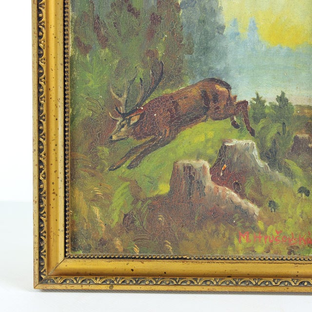 M. Hrušovská, Forest, 1950s, Paintings on Paper, Set of 2 For Sale - Image 4 of 15
